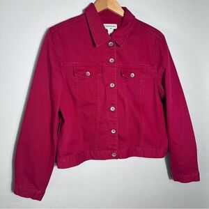 Classic Denim Jacket in red